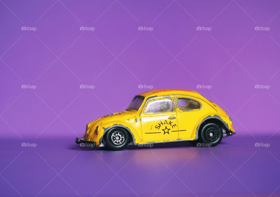Yellow matchbox car