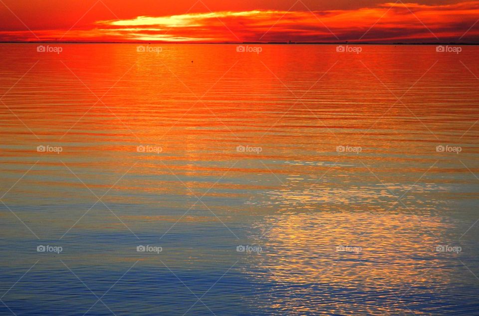 Sunset over sea