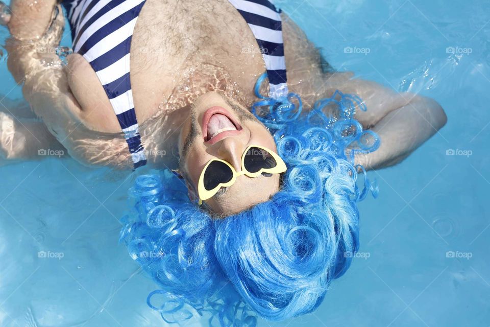 Endless Summer floating in the pool