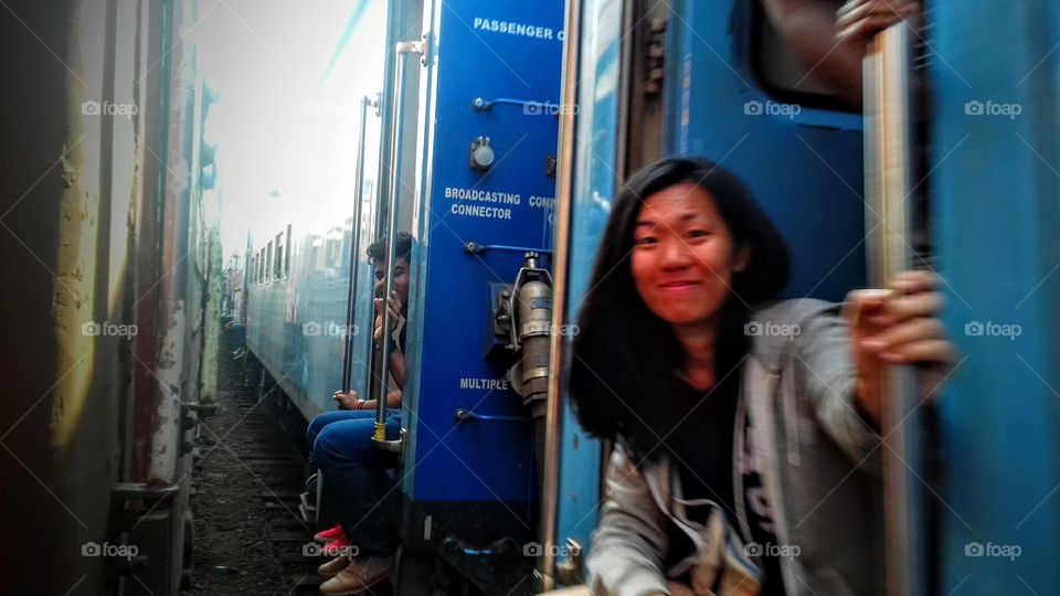 People, Woman, Train, One, Locomotive