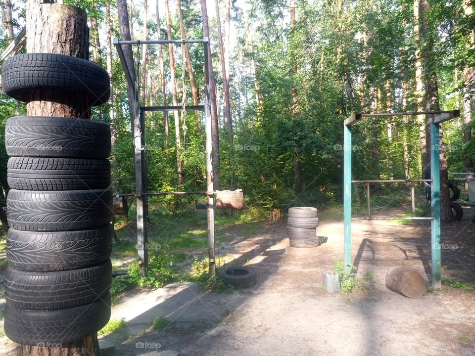 Sports ground in the forest