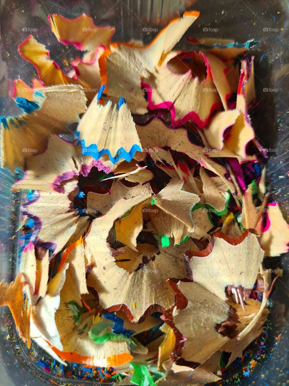 Pencil shavings rainbouw