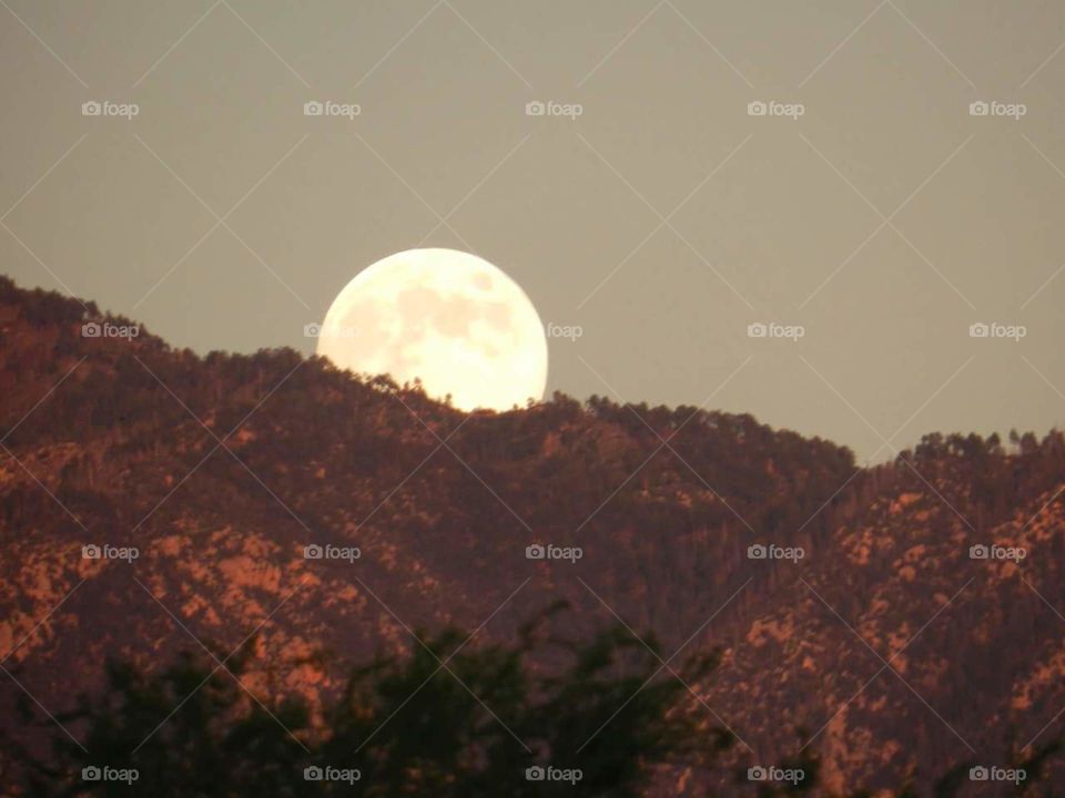 moon rise. full moon rise Arizona 
