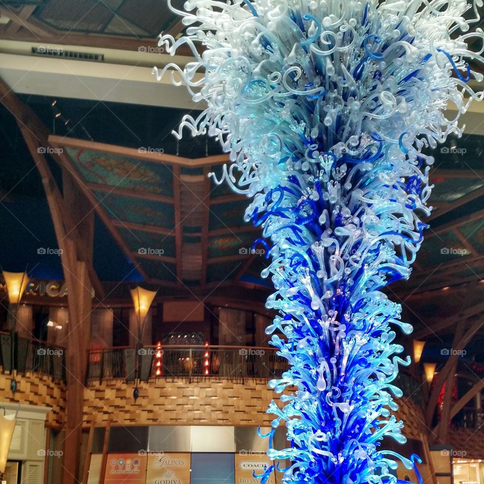 Chihuly sculpture Mohegan Sun. The sculpture inside Mohegan sun casino