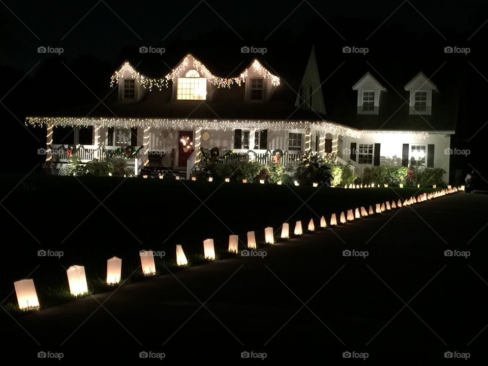 Christmas Light House Display
