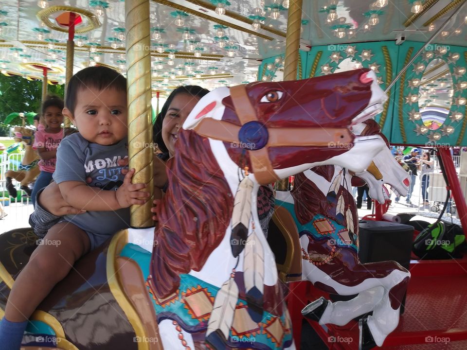 at the fair with the family