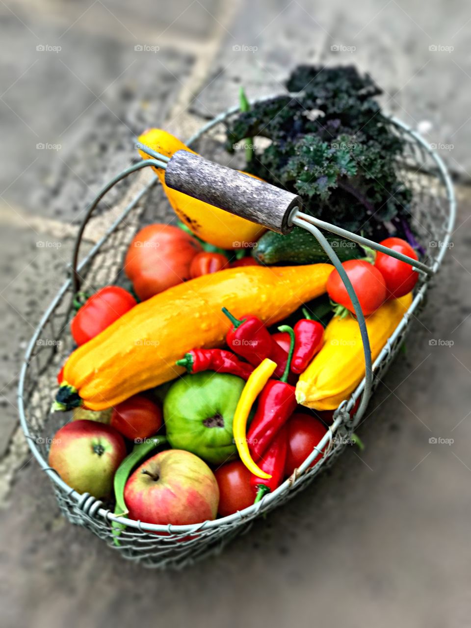 Vegetables in basket 