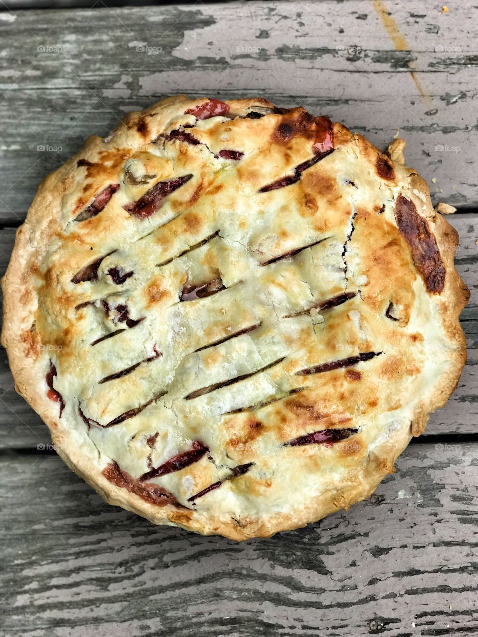 Pie on the porch