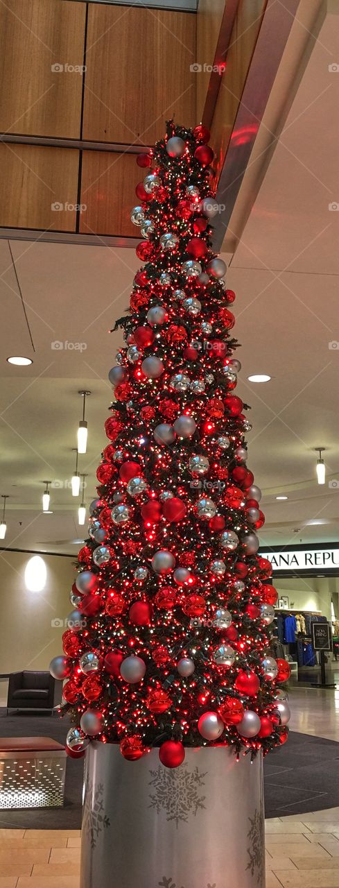 Christmas tree decorated 