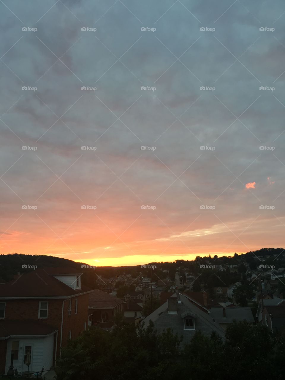 Sunset in Canonsburg PA
