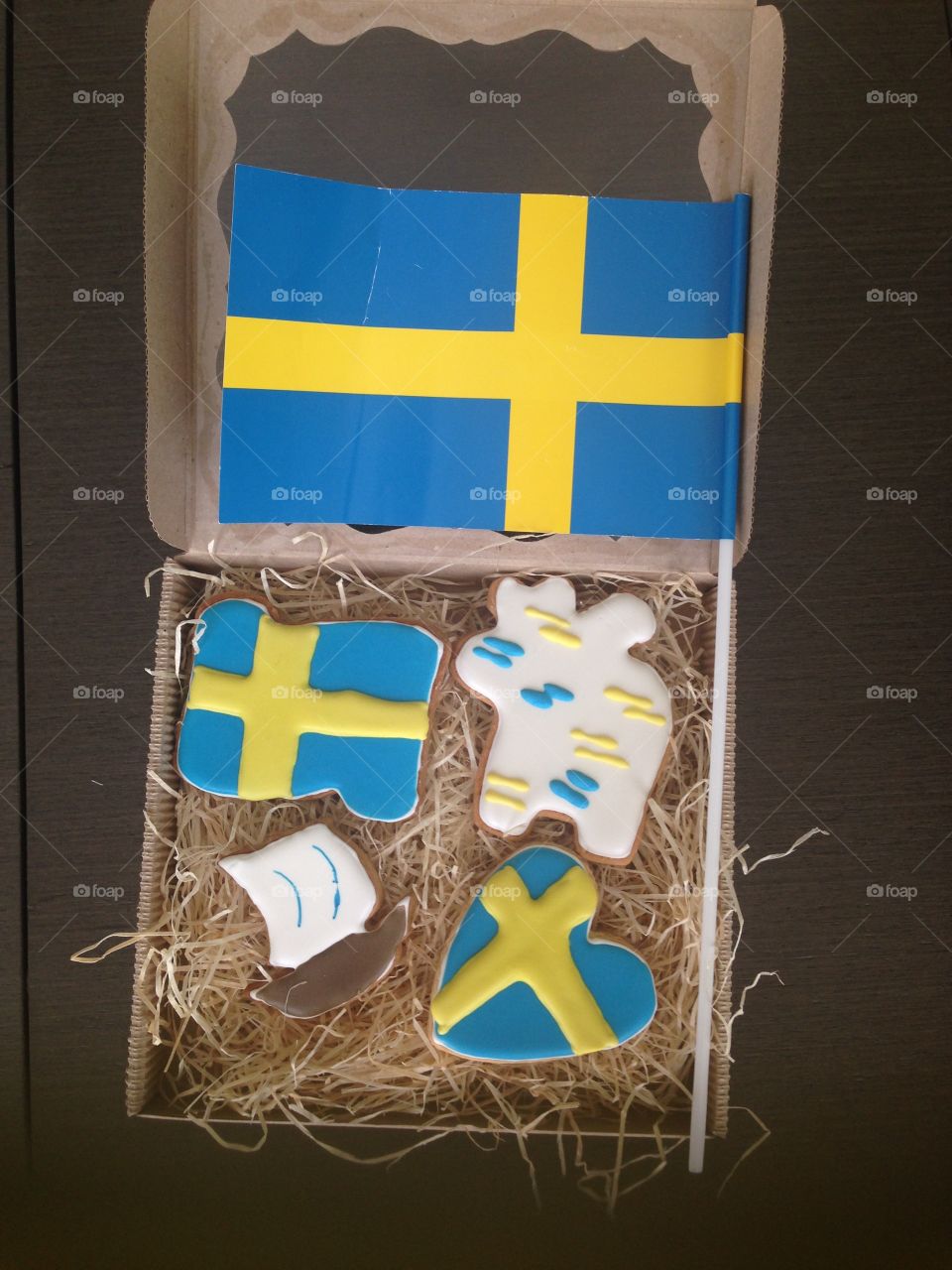 Swedish-themed cookies