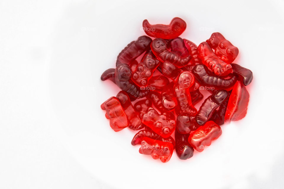 Red jelly candies