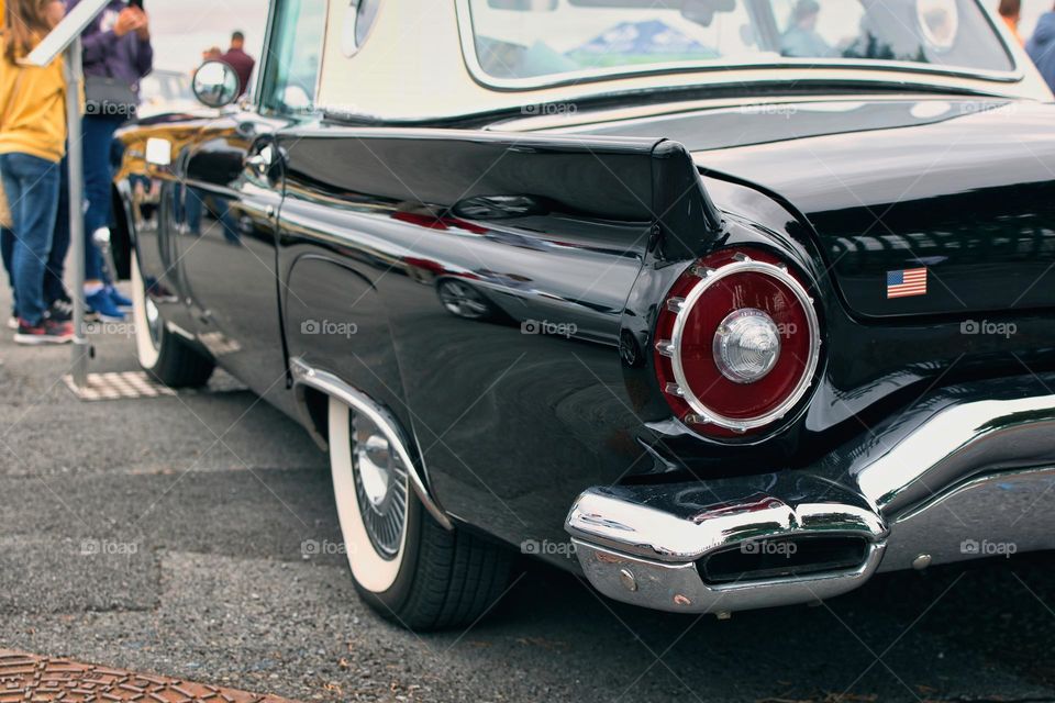 Closeup shot of old timer vintage car