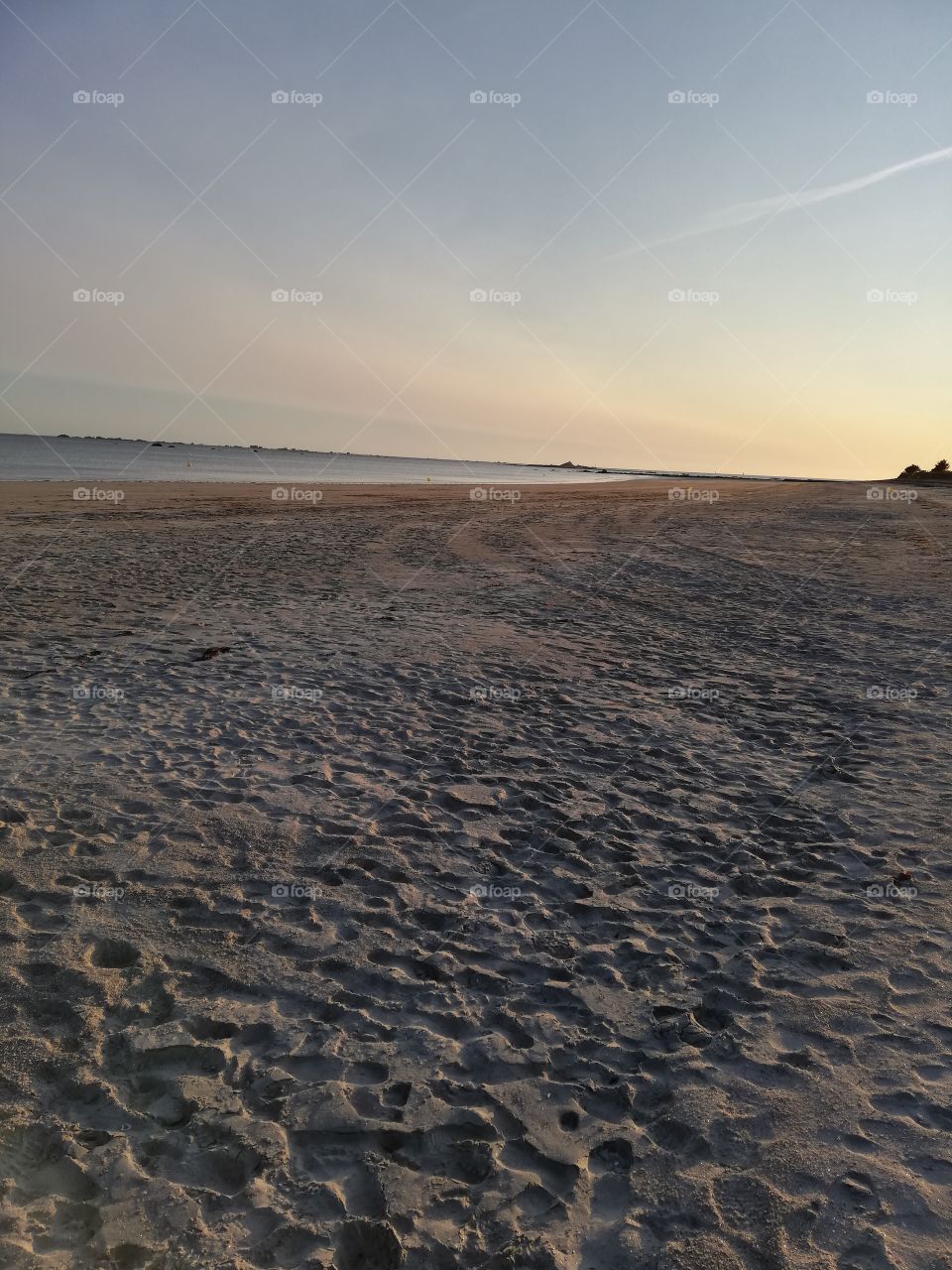 Plage en soirée