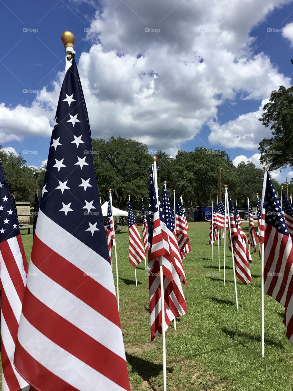 American Flag by Foap Missions - United States of America Flag Colors - White signifies purity and innocence, Red, valor and bravery, and Blue (the broad band above the stripes) signifies vigilance, perseverance & justice