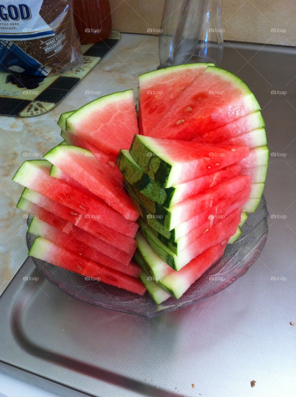 Watermelon. Sliced watermelon