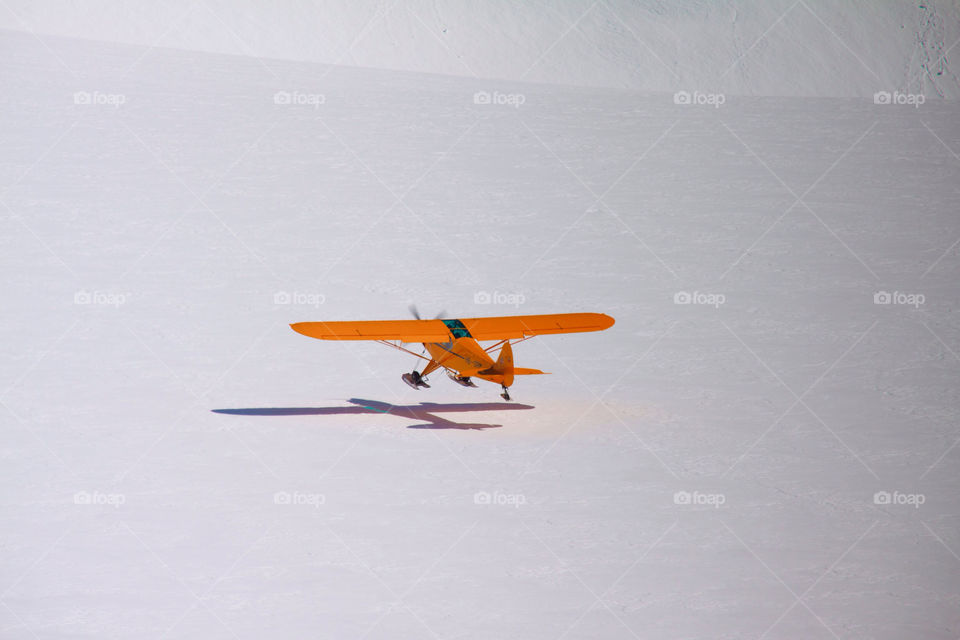 snow landscape travel airplane by cmosphotos