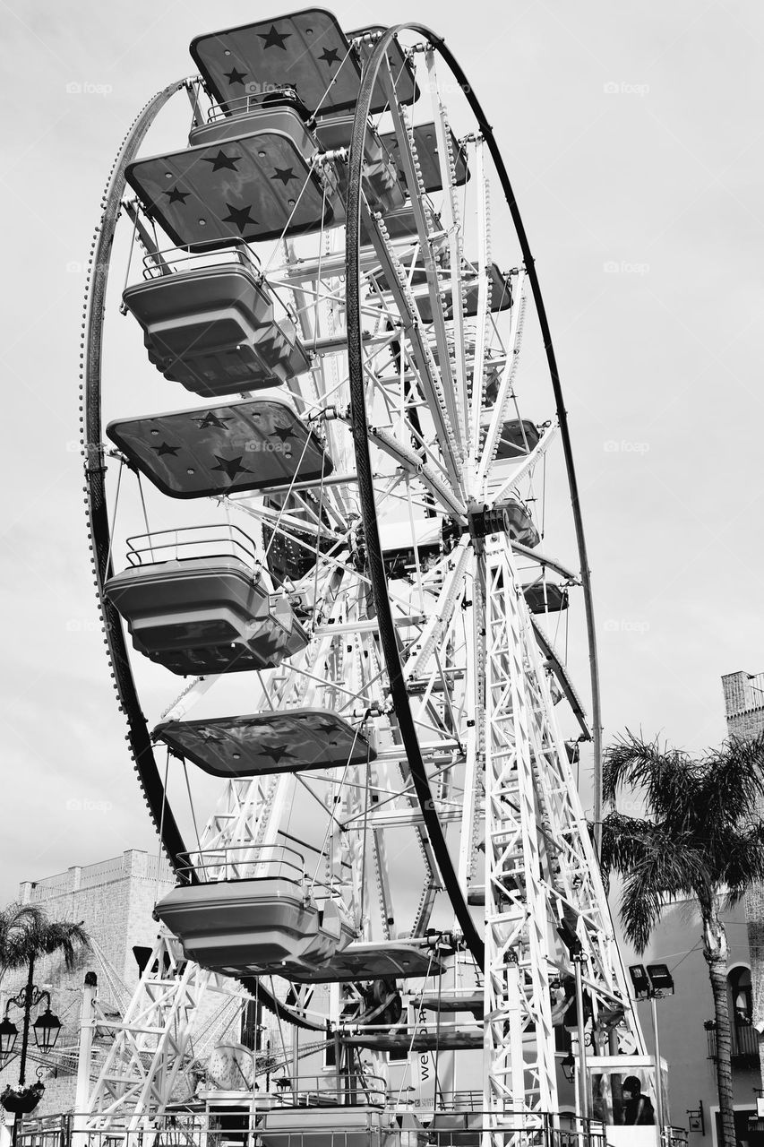 The big wheel in black and white