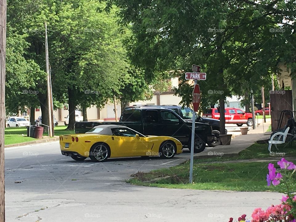 In my town someone is styling in a pretty canary yellow corvette which it were mine!