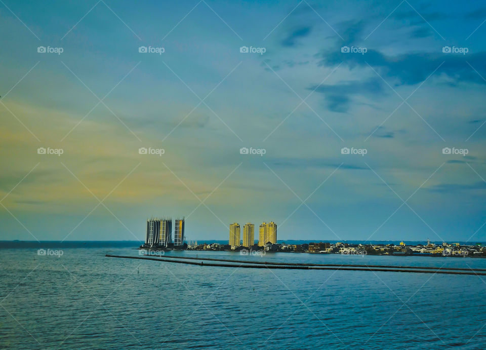 The city by the bay at dusk