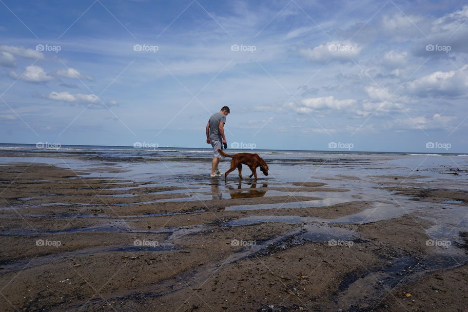 Man and his dog ... coastal walk