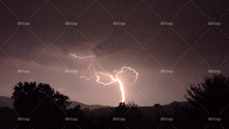 Back yard lightning