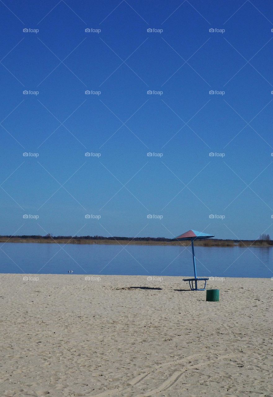 beach on the dnieper river