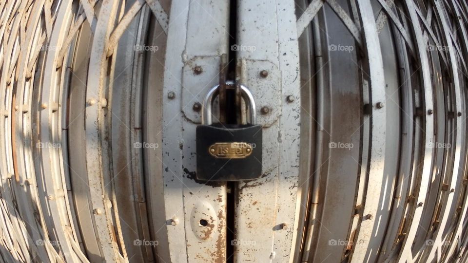 Padlock for locking the door when Grandpa is still young.