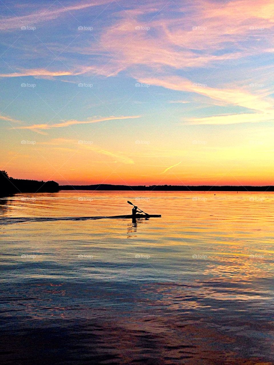 Paddle at sunset