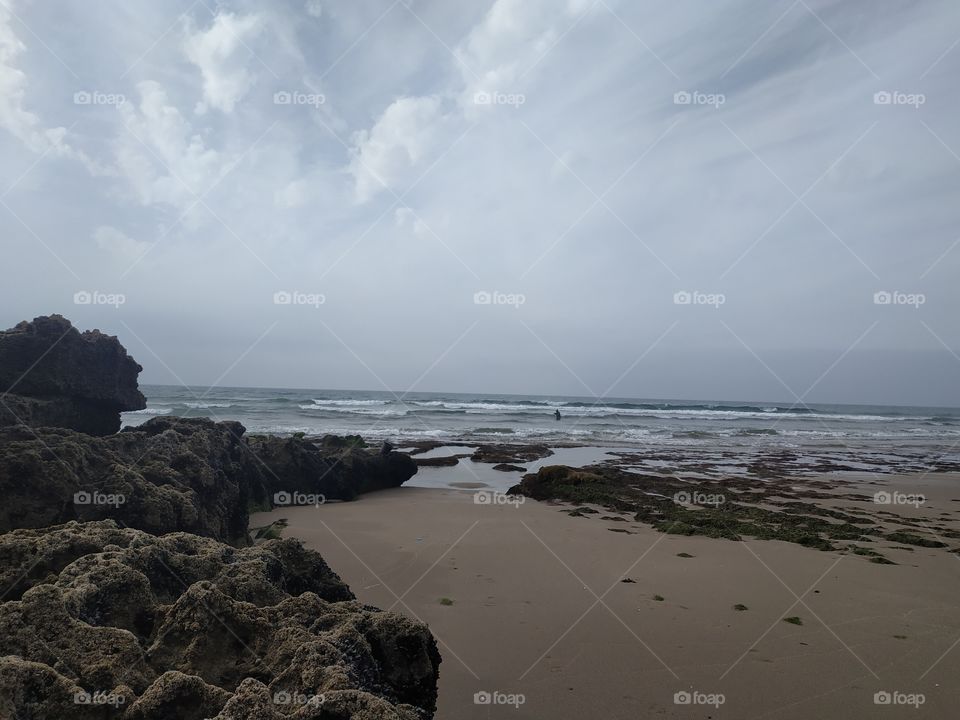 Atlantic ocean aglou beach morocco