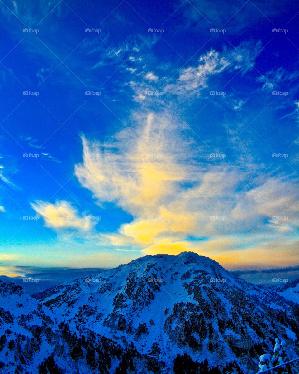 Alaskan sunset colors