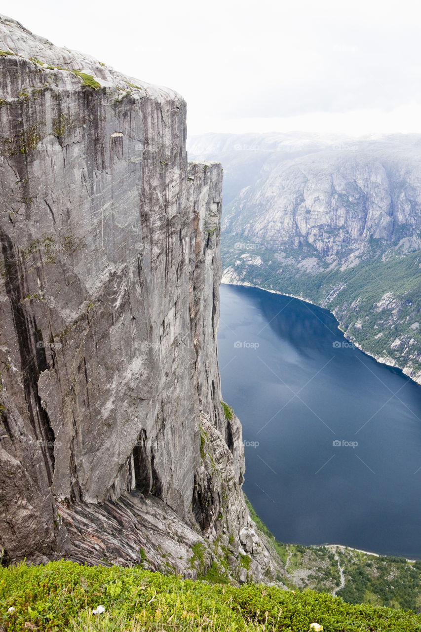 View of Lysefjord from mountain Kjerag