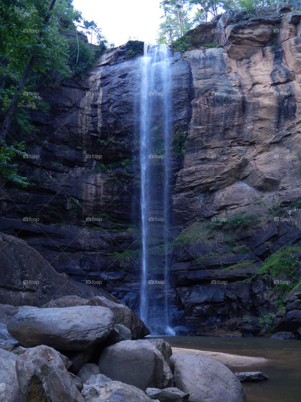 Beautiful Toccoa falls waterfall in Toccoa Georgia