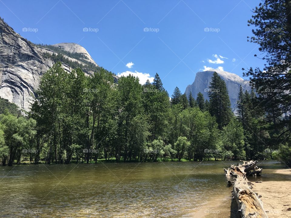 Sentinel Beach with Half Dome in the background
