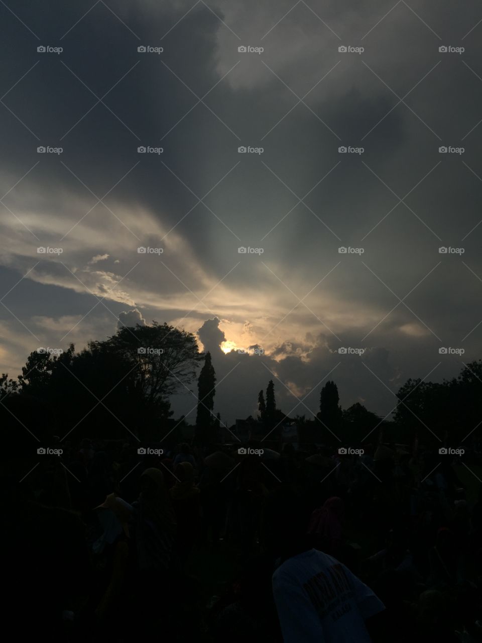 Sunset in prambanan