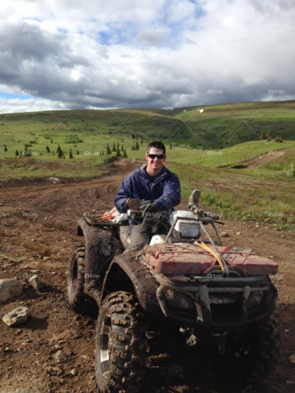 Alaska adventure . A shot of beautiful Alaska scenery during an ATV adventure. 