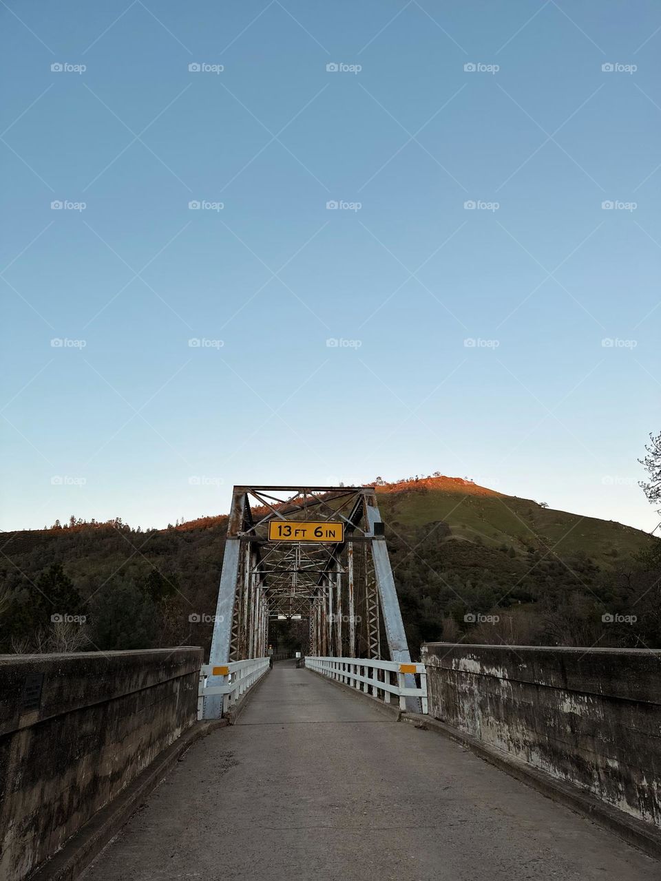 Historic bridge over the American river 