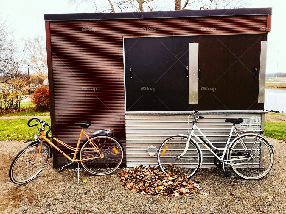 Late autumn in Savonlinna .. cold and bicycles