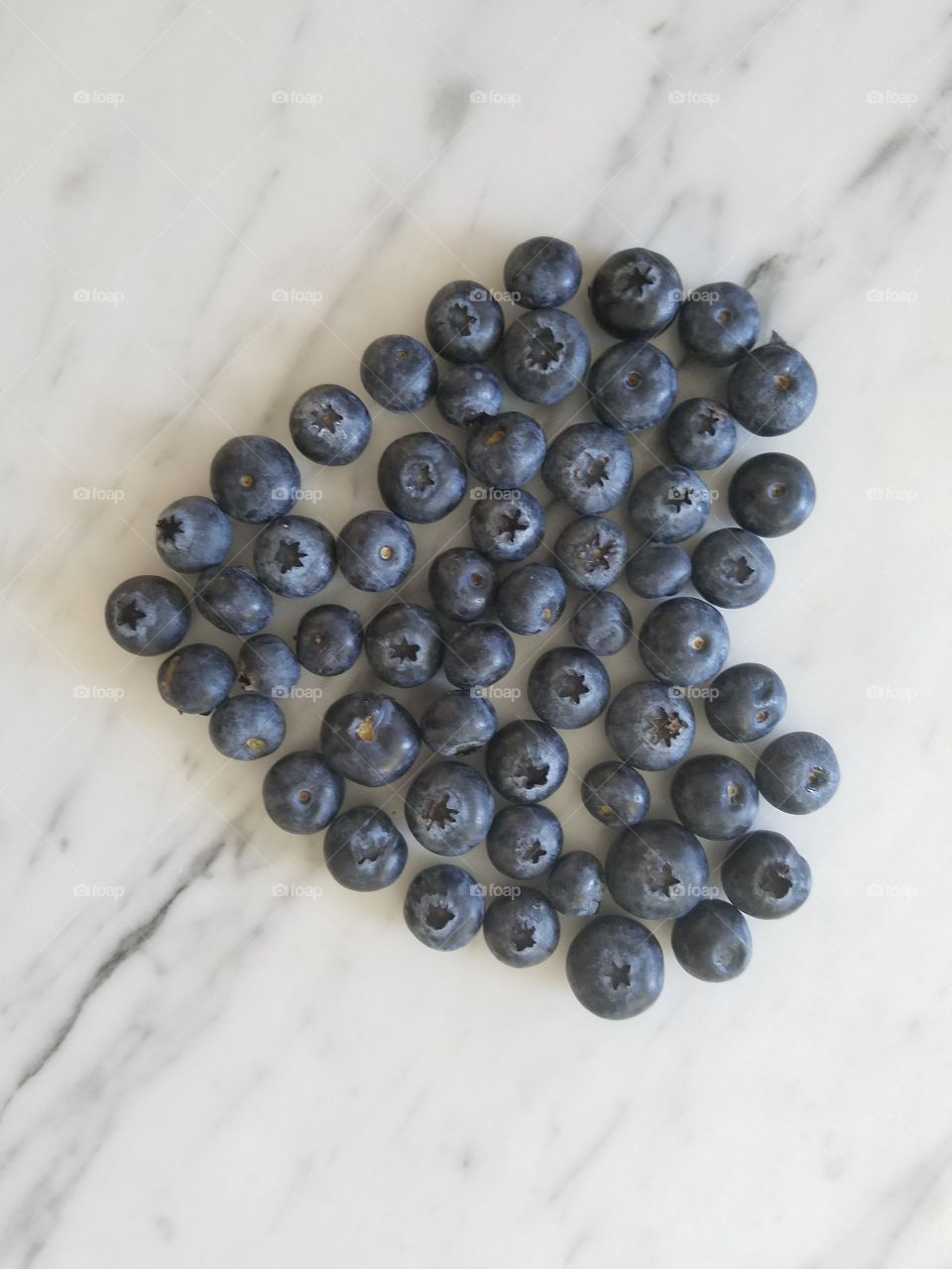 Heart shaped blueberries