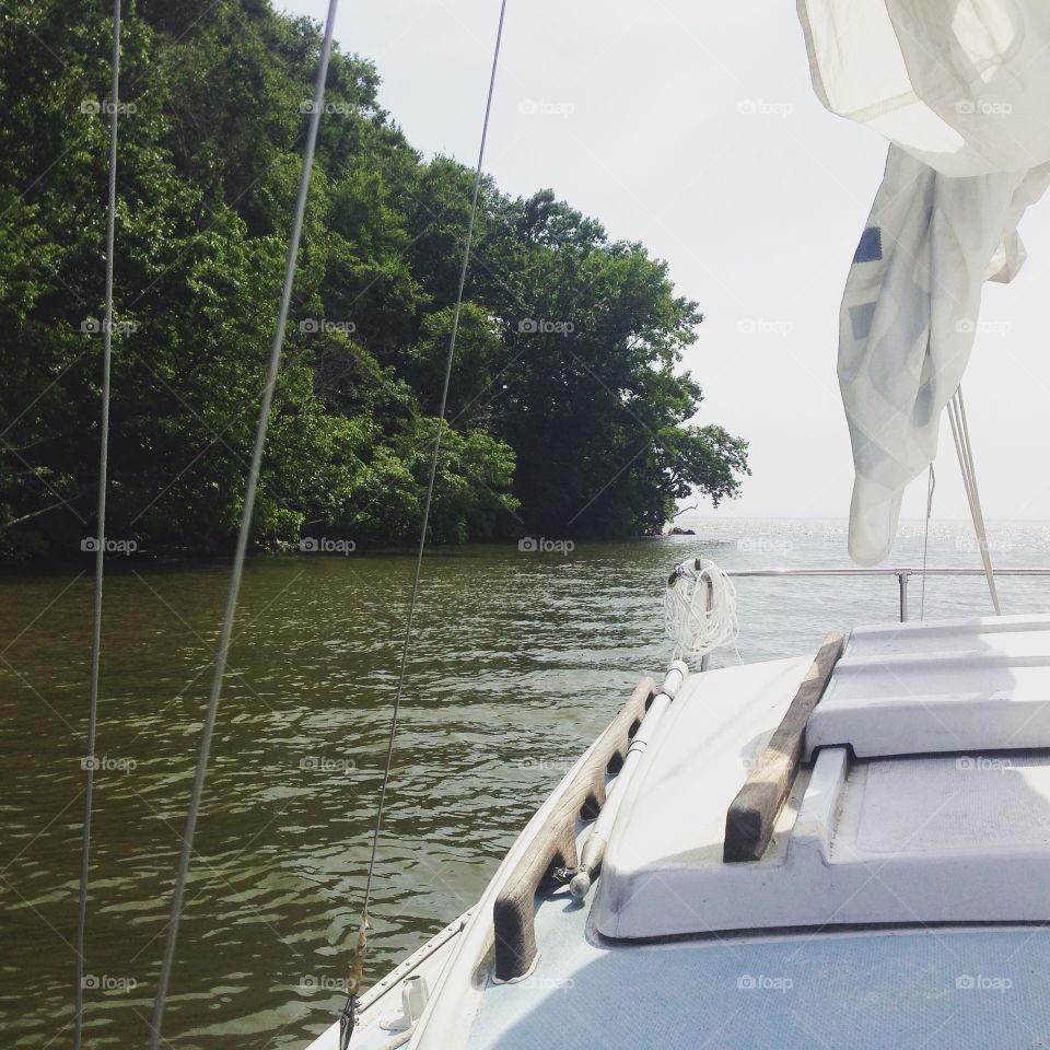 Sailboat off the Chesapeake bay 

 