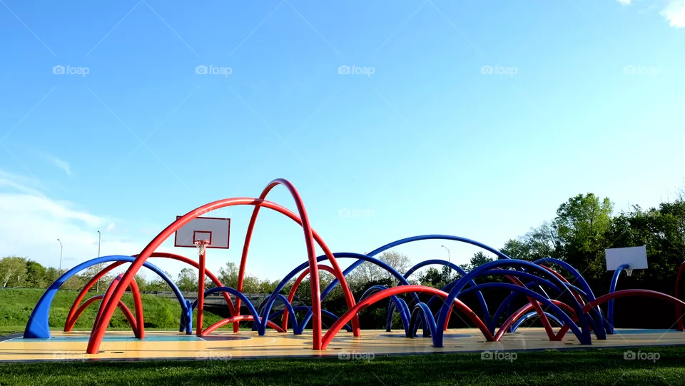 Playground and Basketball Court