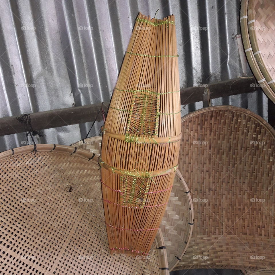 Fish catchar. Maked from bamboo.