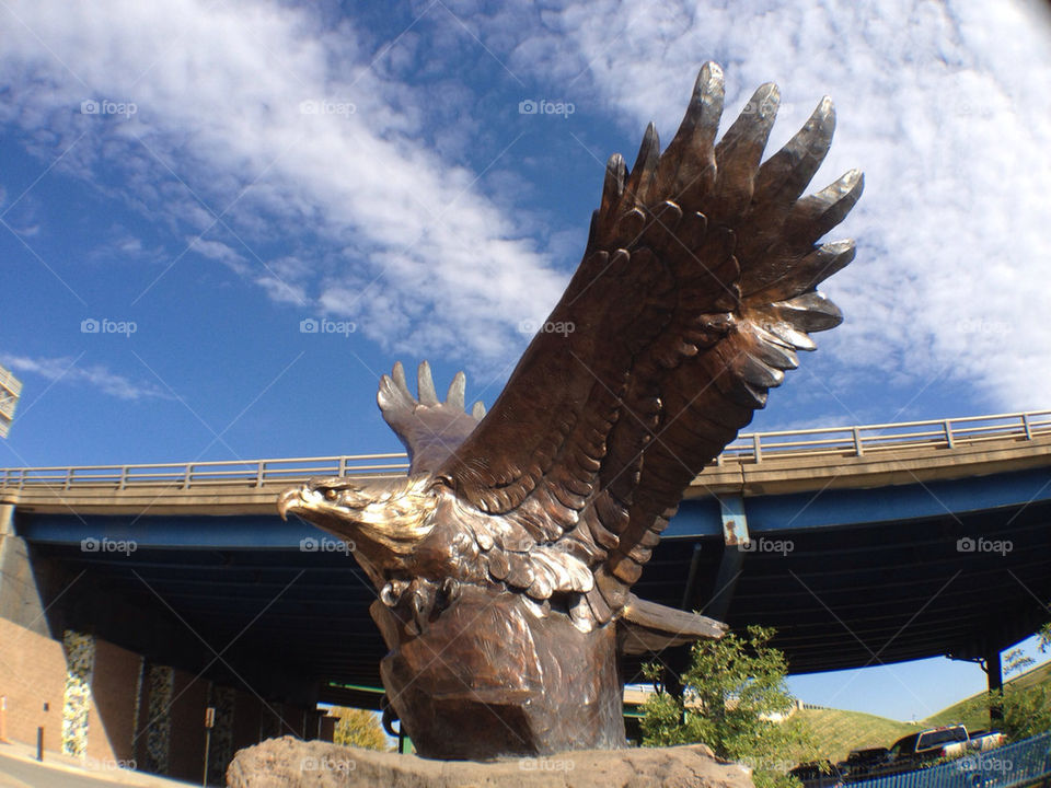 Foapcom Bald Eagle Statue In Little Rock Arkansas Stock