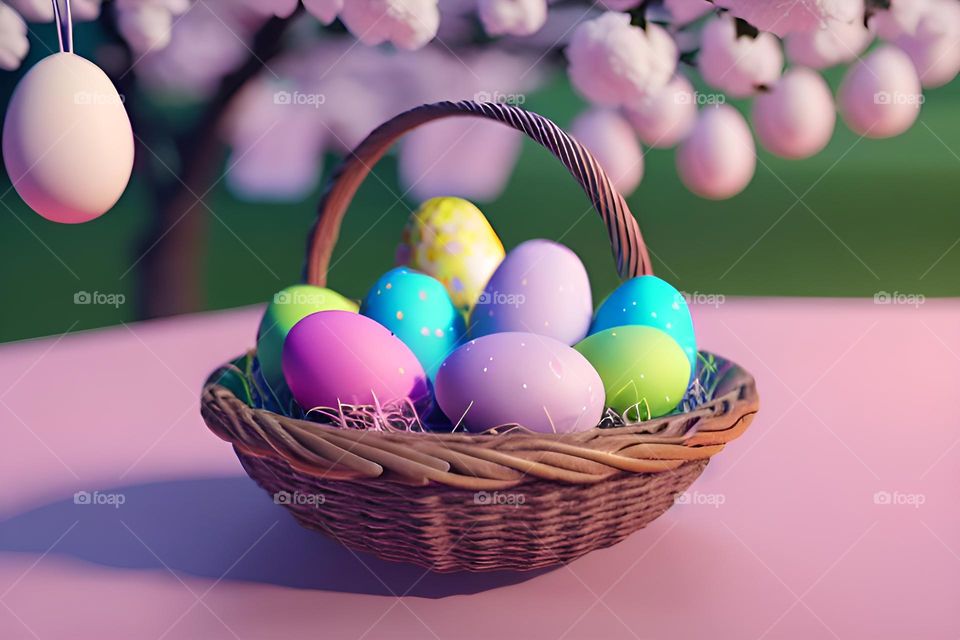 Easter feast, Easter eggs, colored eggs, Spring, Egg