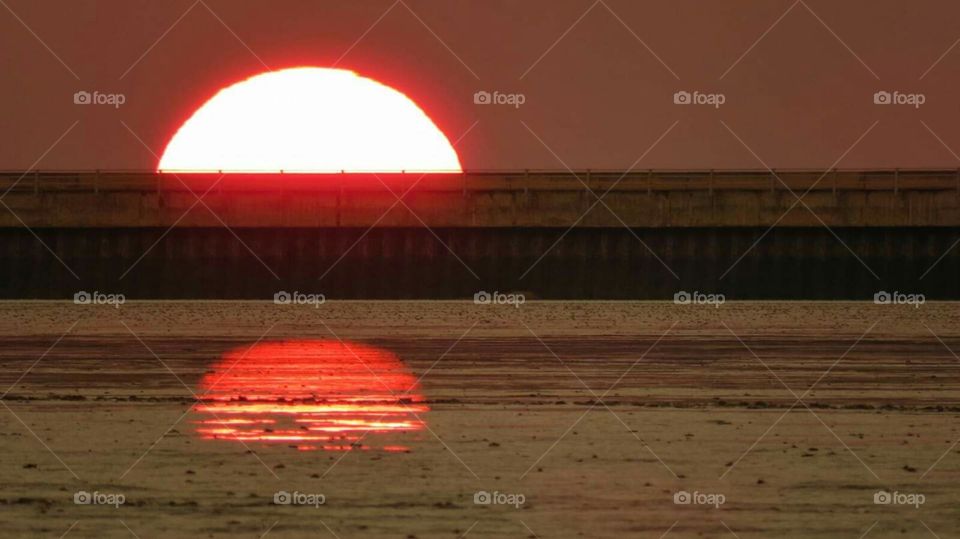 a sun going home