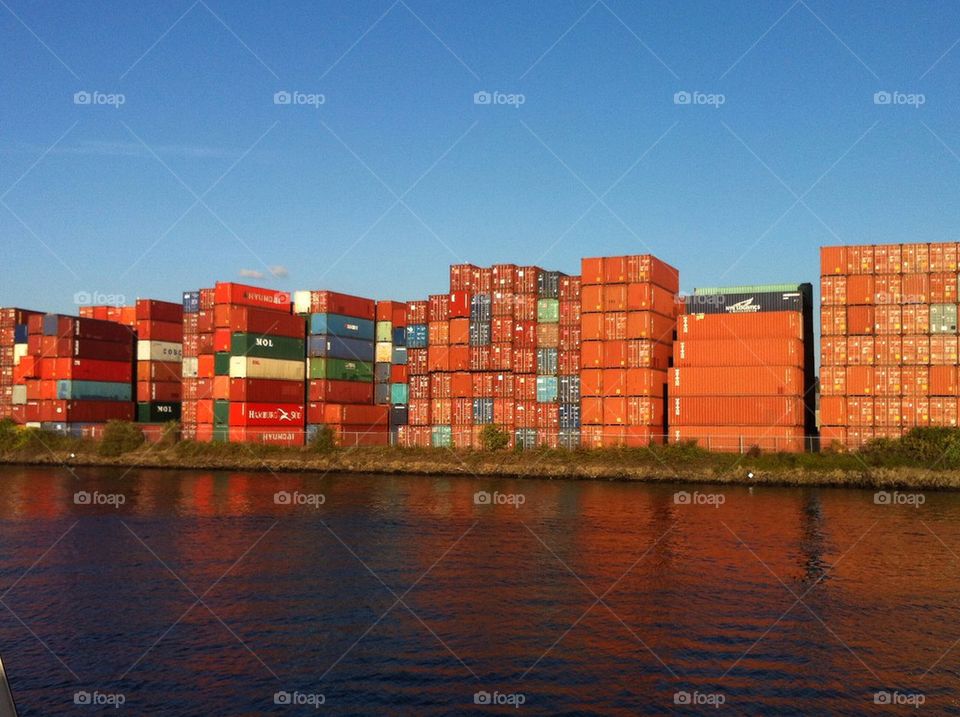 Shipping containers, Seattle - Duwamish river