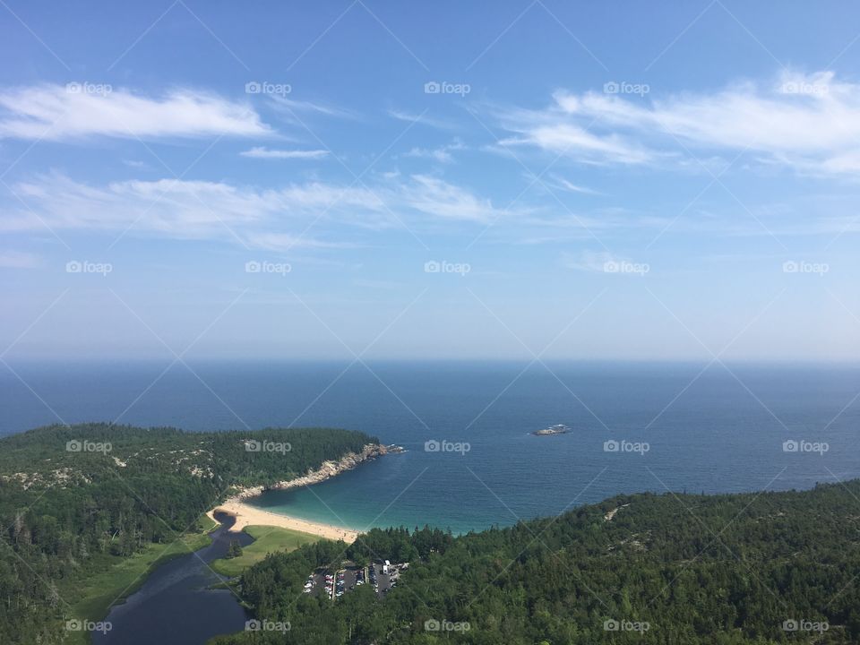 Acadia, Maine. View from the top of a mountain hike!