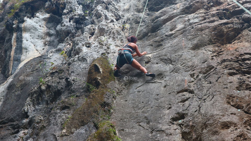 rock climbing