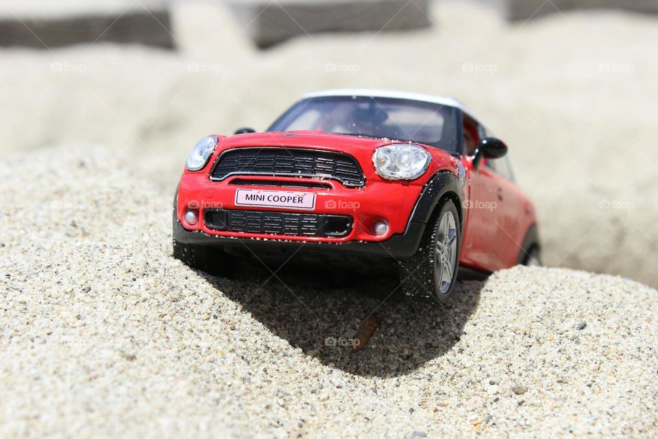 car on the beach