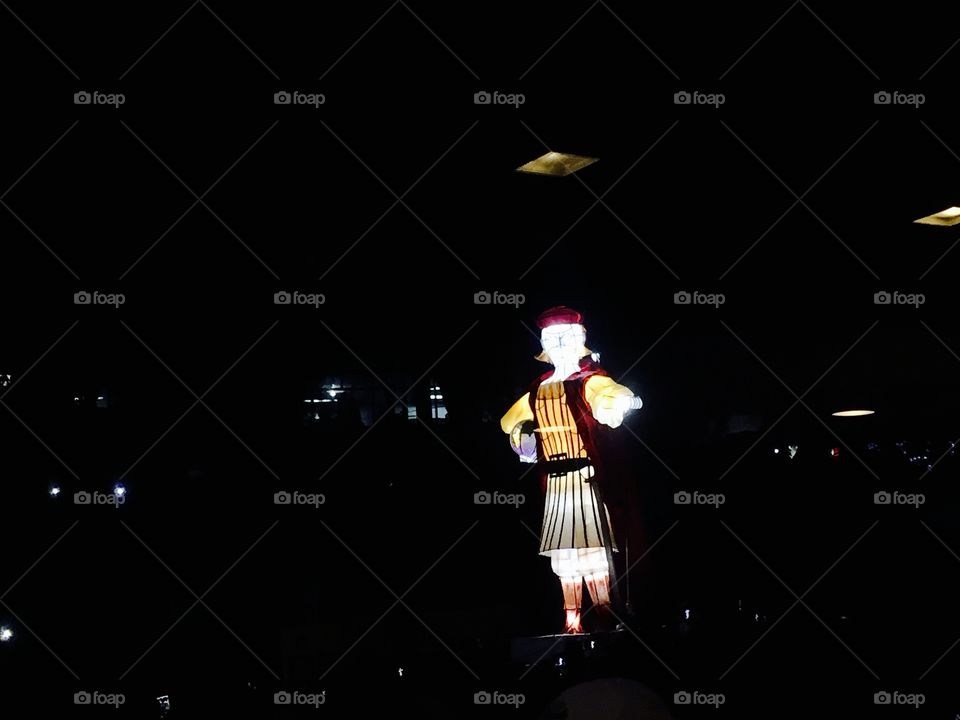 A huge lantern at a lantern parade